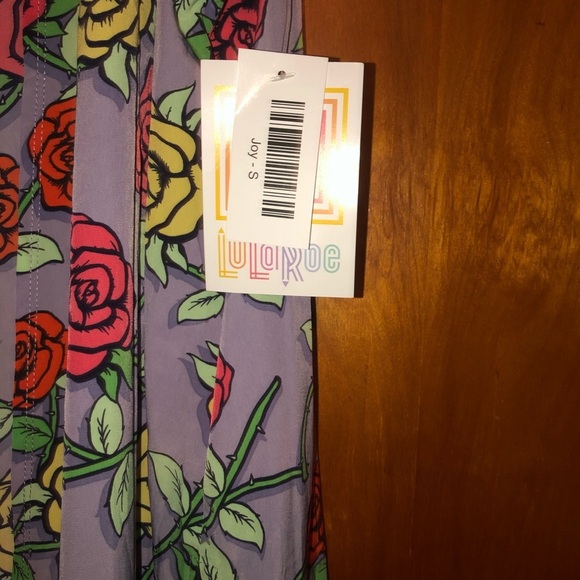 Lularoe joy rose print long vest/cardigan size S - Picture 4 of 5